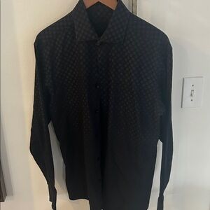 Men's Bertigo Black Patterned Shirt